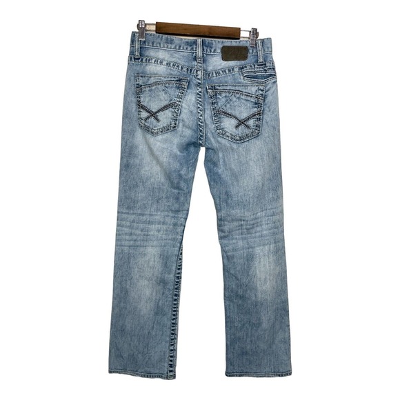 Buckle BKE Jake 30 Mens Blue Medium Wash Regular Fit Mid Rise Straight Jeans - Picture 2 of 12